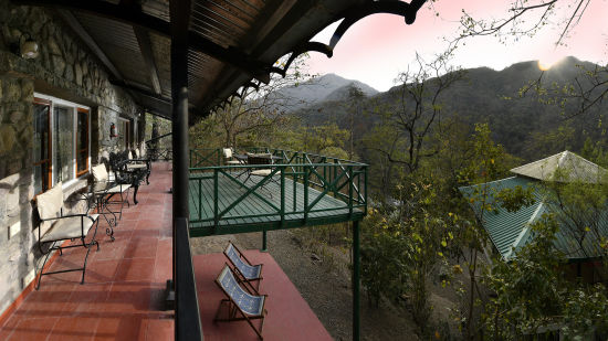 a sit-out that opens to a picturesque view