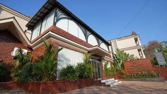 A low angle view of the flavour multi-cuisine restaurant at Grand Continent, Anjuna - A Sarovar Portico Affiliate Hotel  