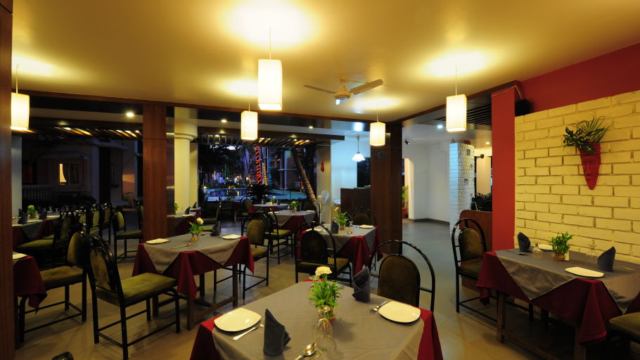 Adamo The Bellus - the sitting area at Clove, the multi-cuisine restaurant in Goa