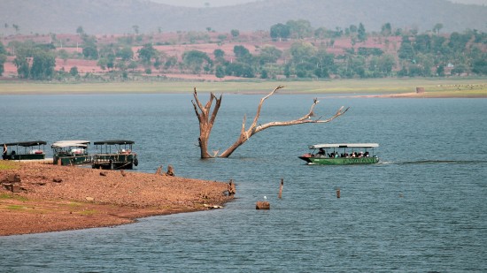 Serai Kabini - a boat near a small island