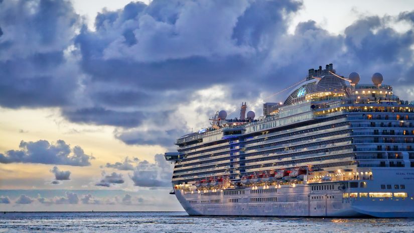 cruise ship at sea