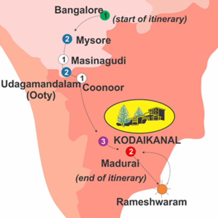 Garden Treat for 13 days  itinerary graphic 