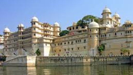 City palace on the banks of a river