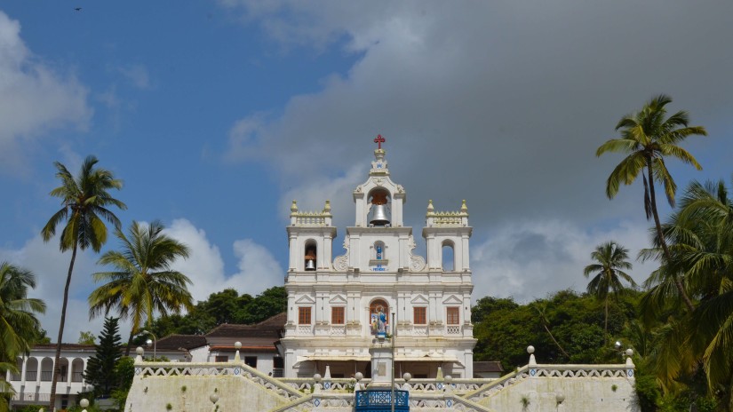view of the immaculate conception church in goa