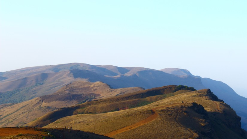 A view from the top of Baba budangiri of the mountan ranges