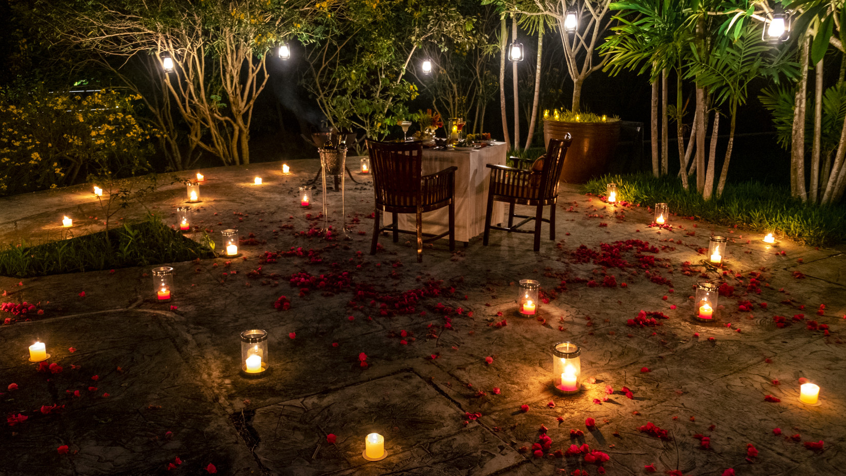 Bandipur - Romantic dinner set up