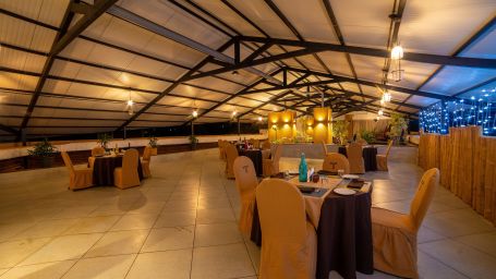 A view of the Grand Terrace banquet hall with furniture arranged in a Cluster setting | The Terrace Business Hotel