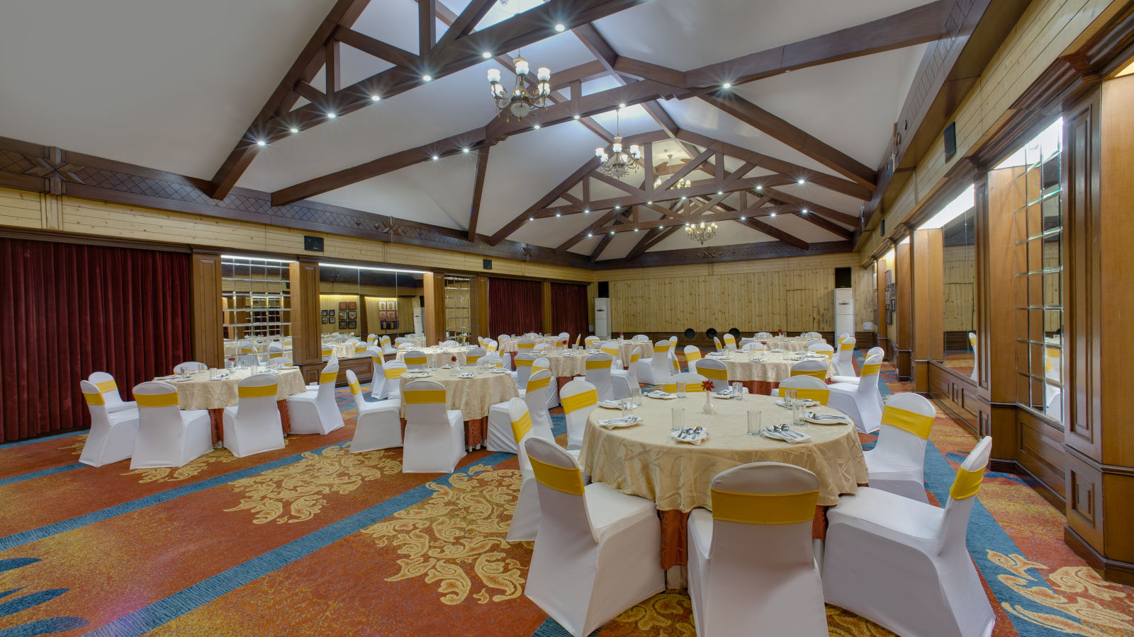 indoor seating arrangement at the banquet hall - Mayfair Spa Resort & Casino Gangtok  1