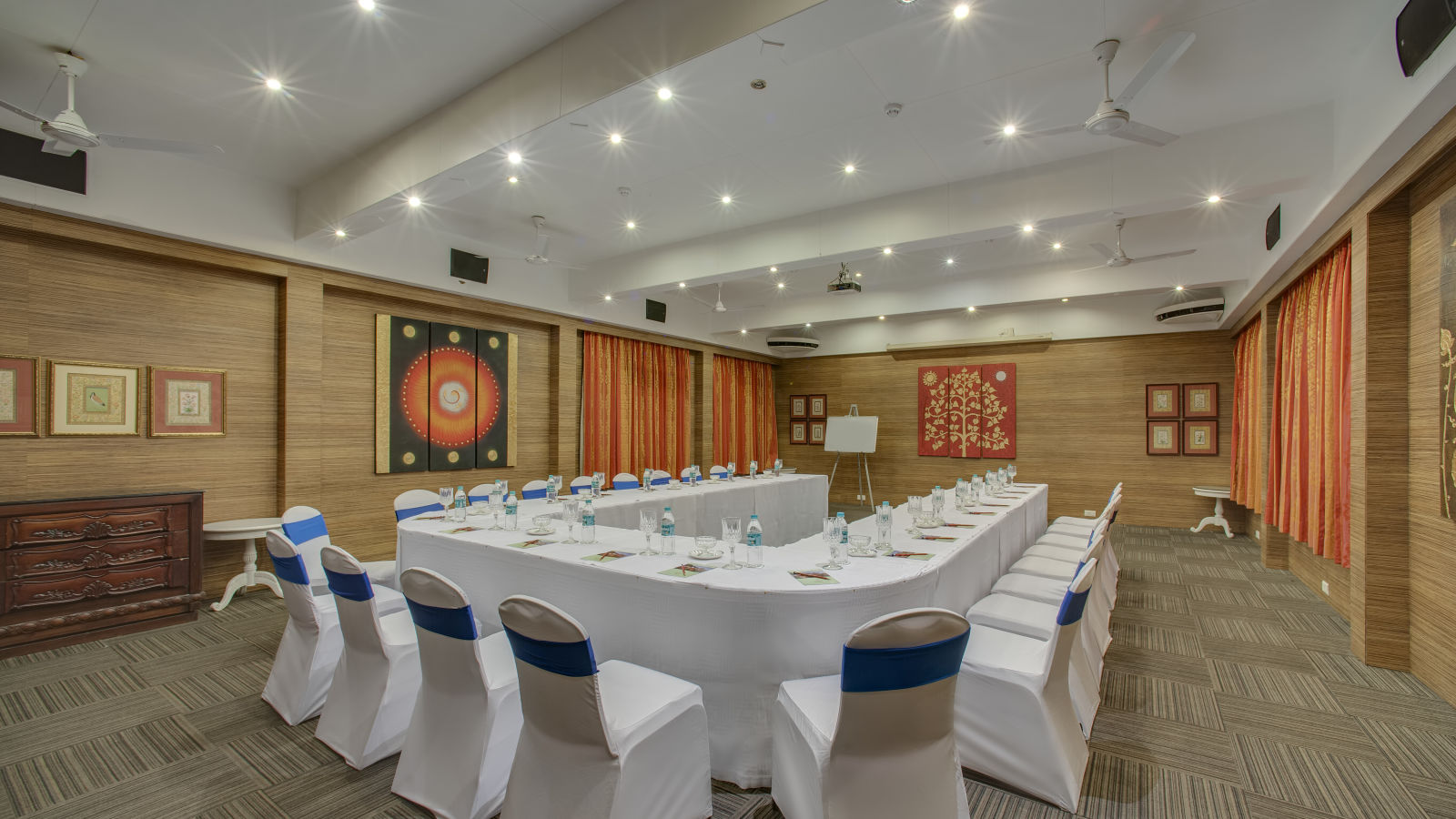 indoor seating arrangement at the banquet hall - Mayfair Spa Resort & Casino Gangtok 