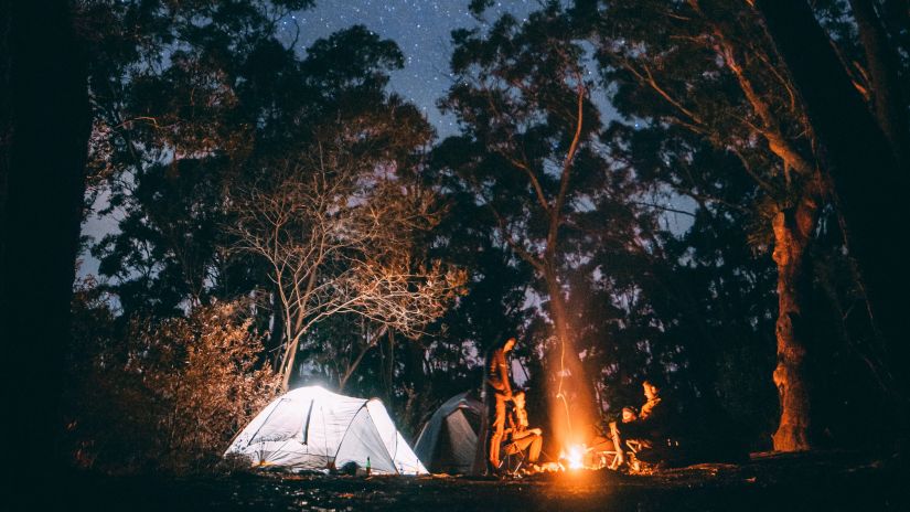 Camping at night 