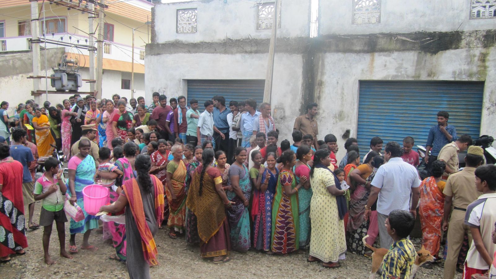 People standing crowded