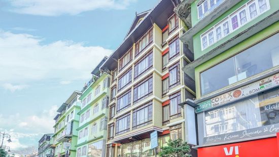 The facade view of the hotel at Sumitel Oriental, Gangtok.