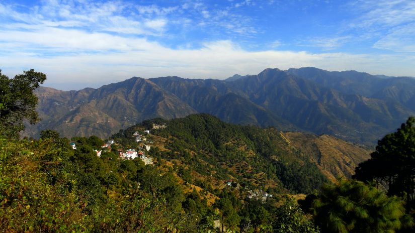 Green hills under the sky