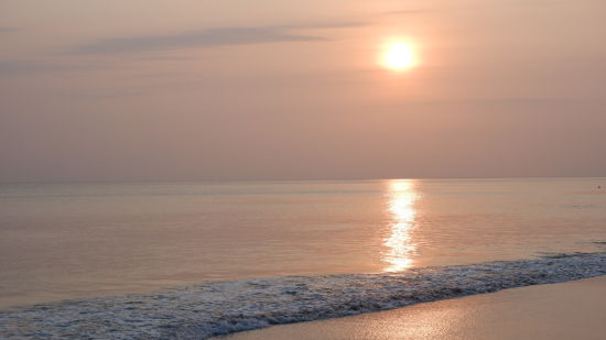 sunset on a beach