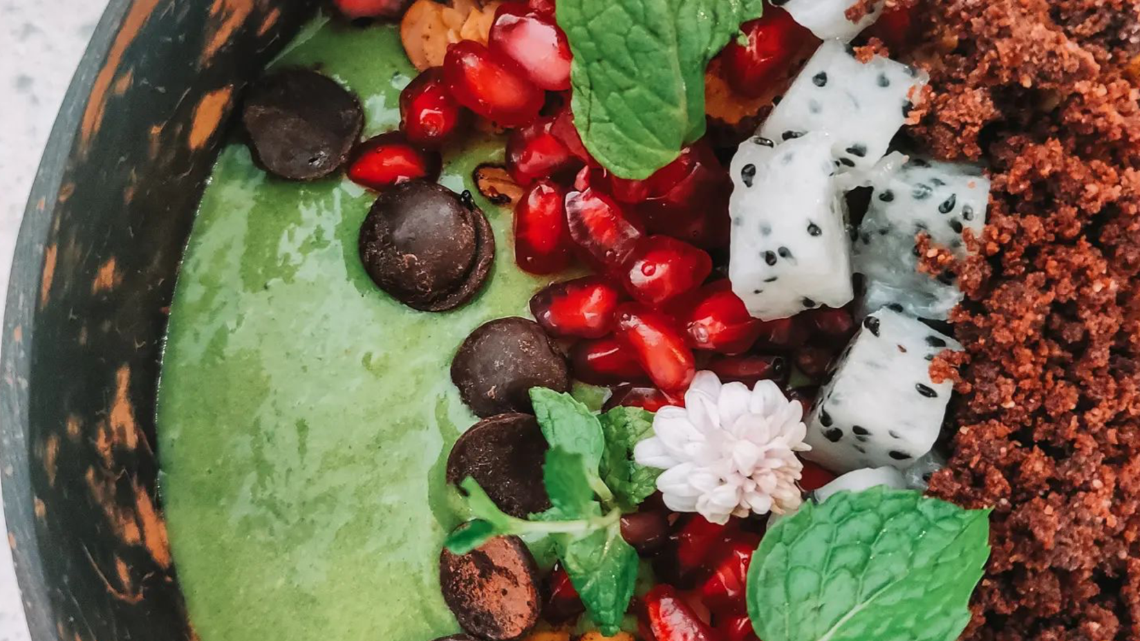 Breakfast bowl with dragon-fruit