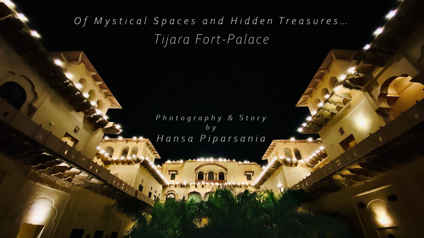 The exterior of a fort from inside the courtyard