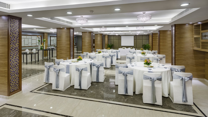 banquet hall setup at Regency 1 - Kenilworth Hotel, Kolkata