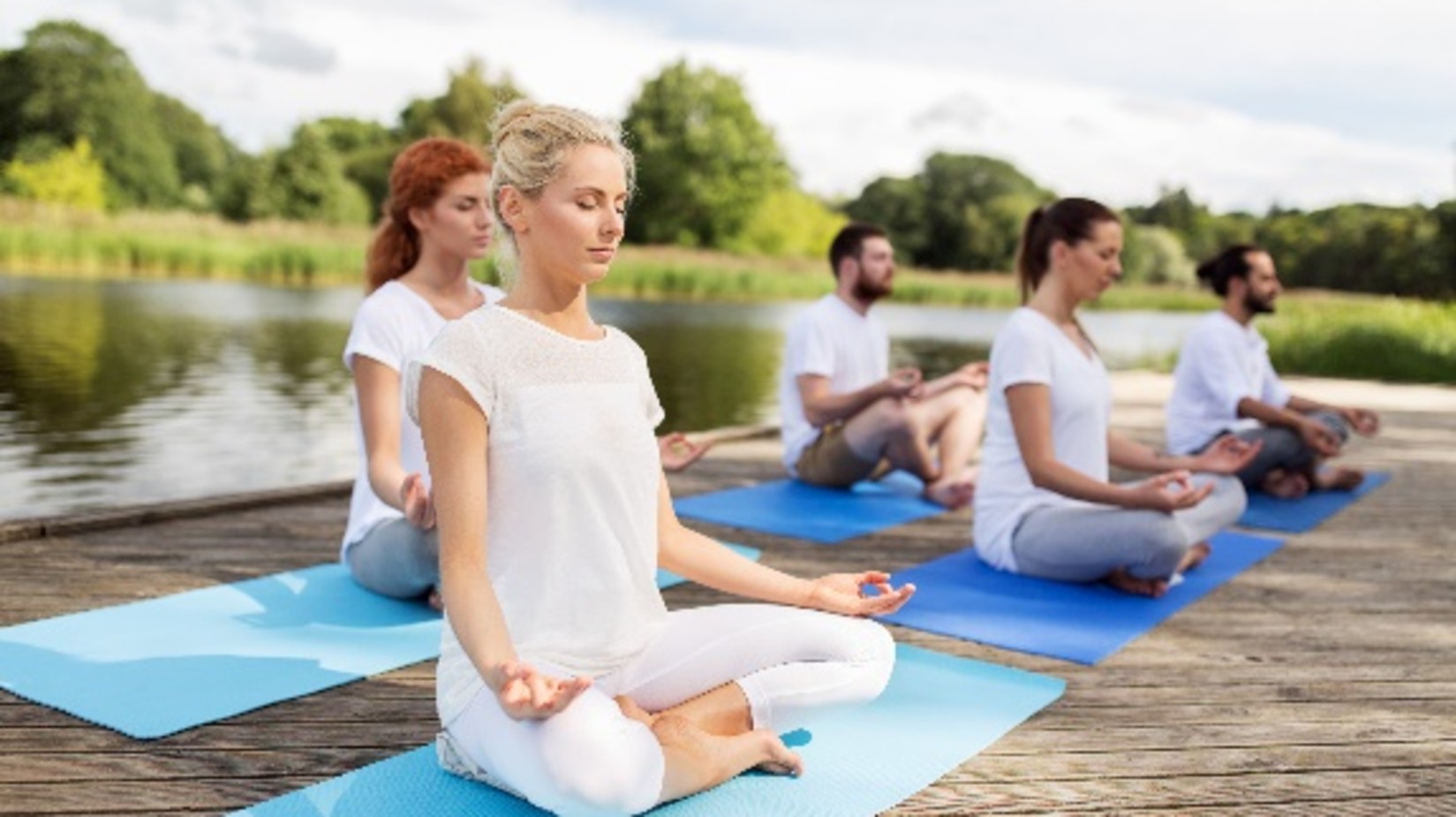 people doing yoga