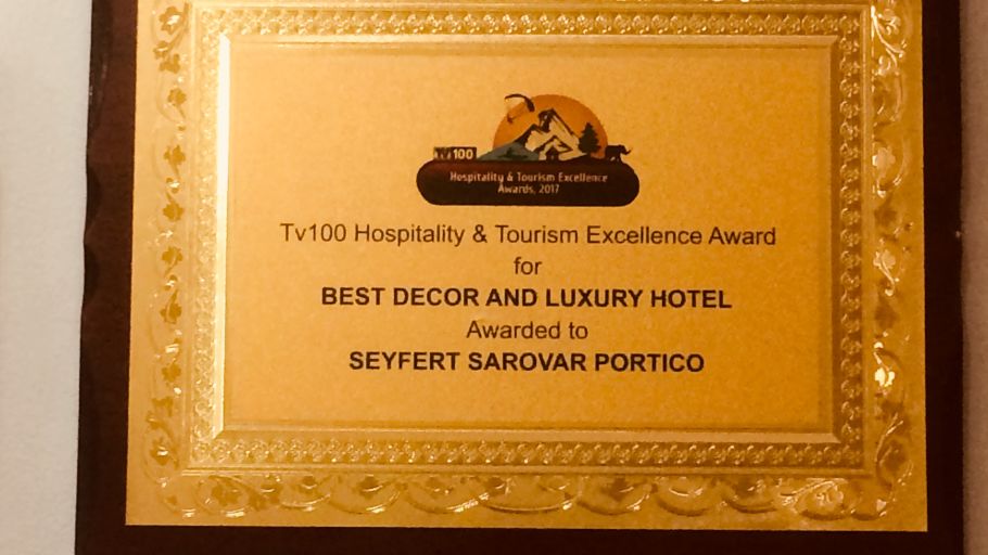 Best décor and luxury hotel award, Hotel Seyfert Sarovar Premiere, Dehradun