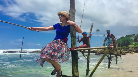 woman taking a selfie on a beach