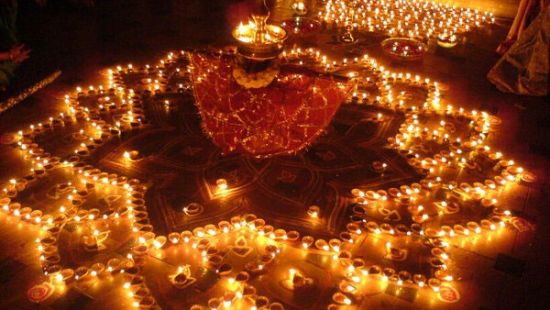 rangoli during diwali