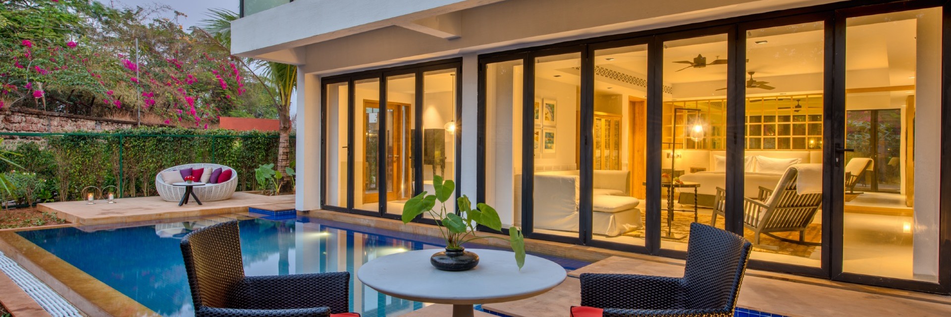 Sit out near the private pool of an Azaya XL Pool Suite