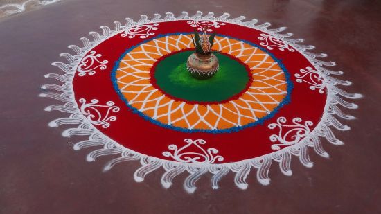 a beautiful rangoli 