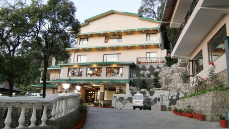 Entrance to our hotel in Mussoorie, Hotel Madhuban Sarovar Portico, Mussoorie