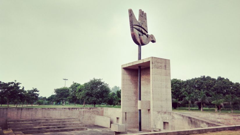 Open hand monument in Capitol Complex, Hometel Chandigarh, places to visit in Chandigarh