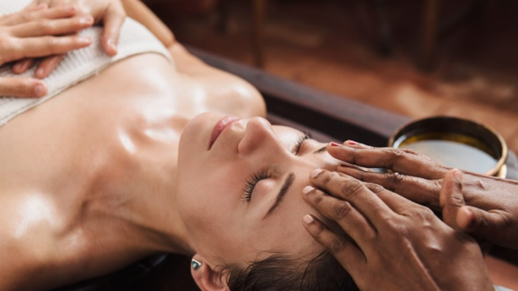 a woman getting a massage