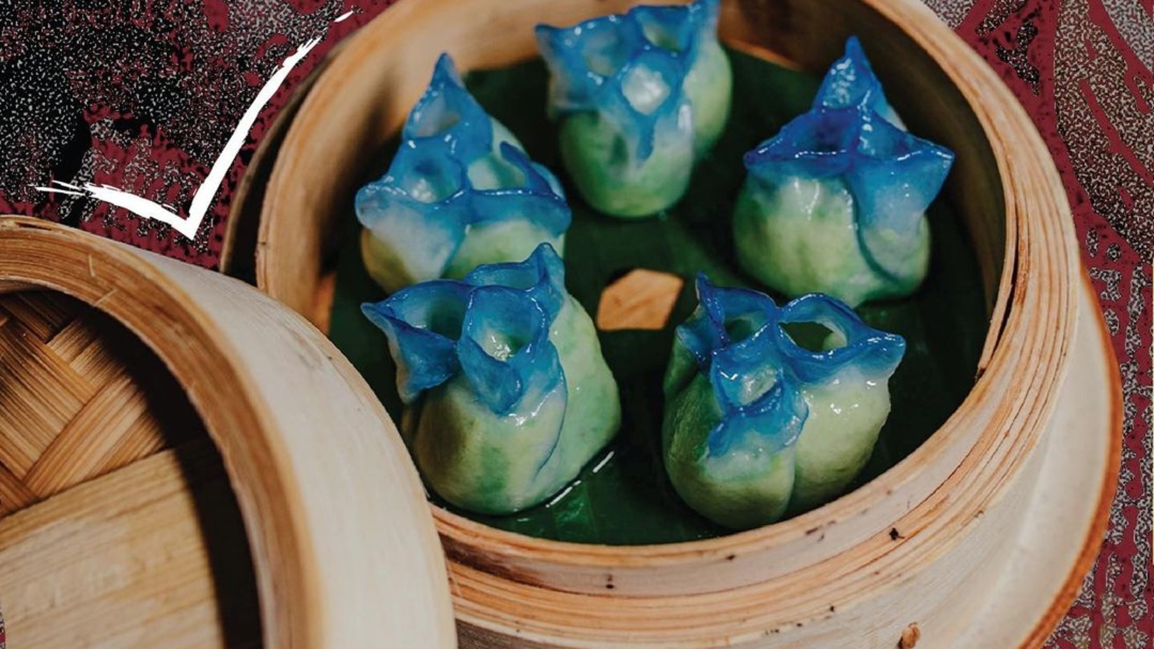 a steamer basket full of dimsum