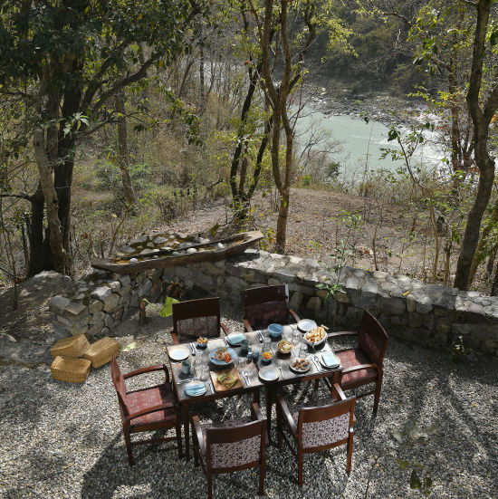 Outdoor Dining  table at the Glasshouse