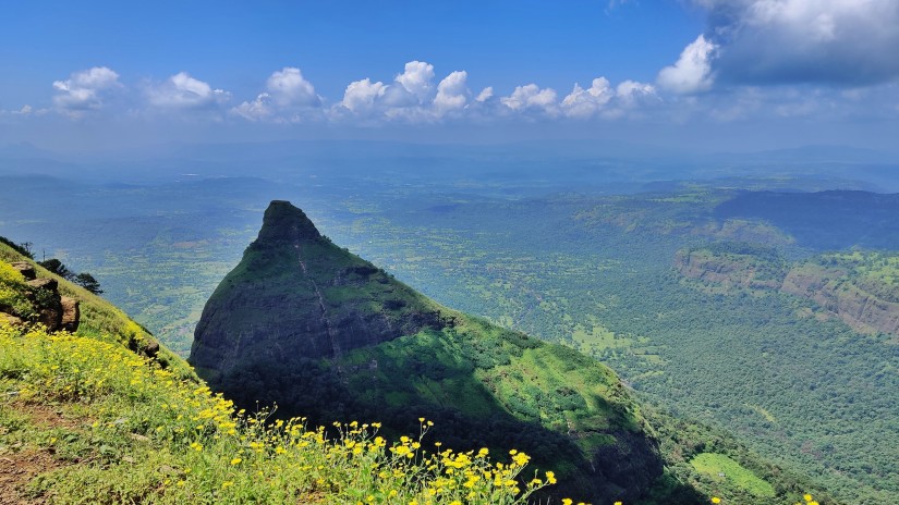 view of valley from top of mountain