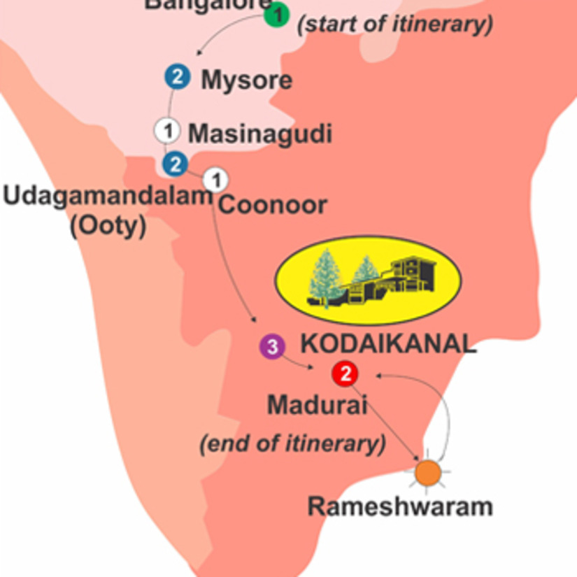 Garden Treat for 13 days  itinerary graphic 