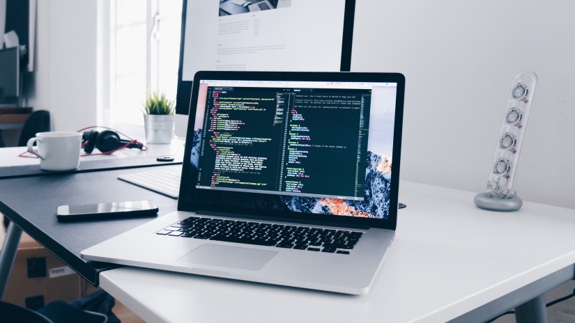 Laptop on a desk