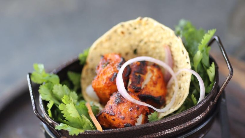 Indian food in a bowl at Hablis Hotel, Chennai