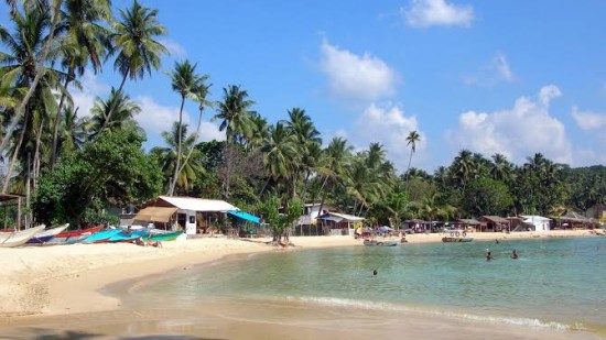 beach near our hotel n Galle