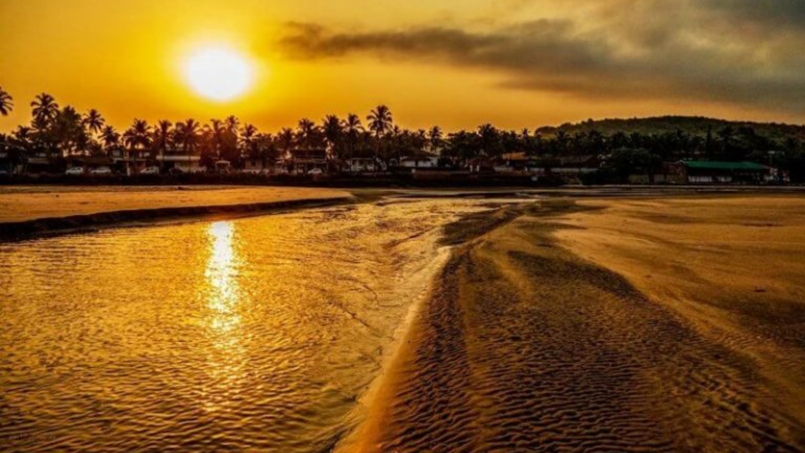 Ashwem Beach at sunset