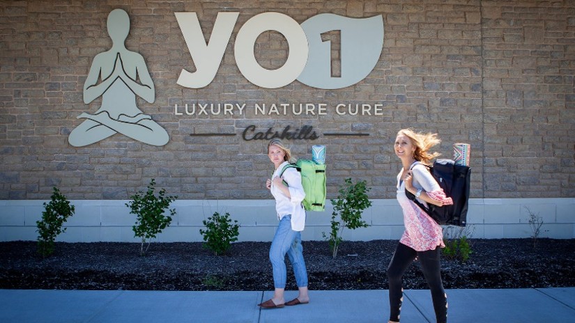 Two women at YO1 luxury Nature cure