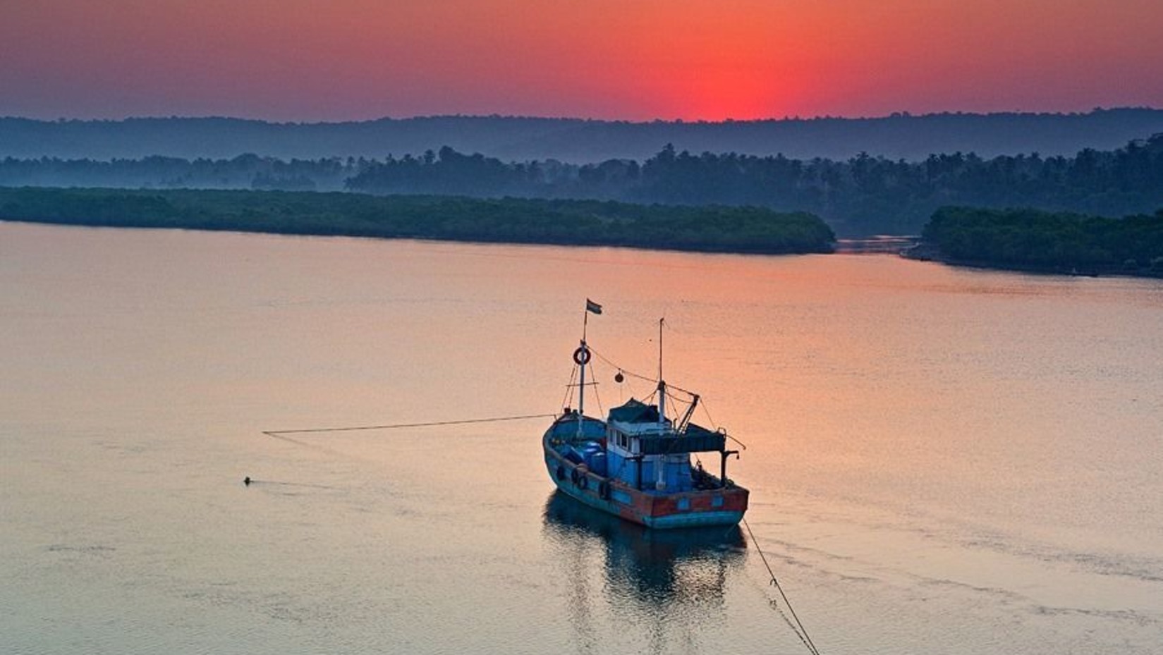 Fishing boat in the sea