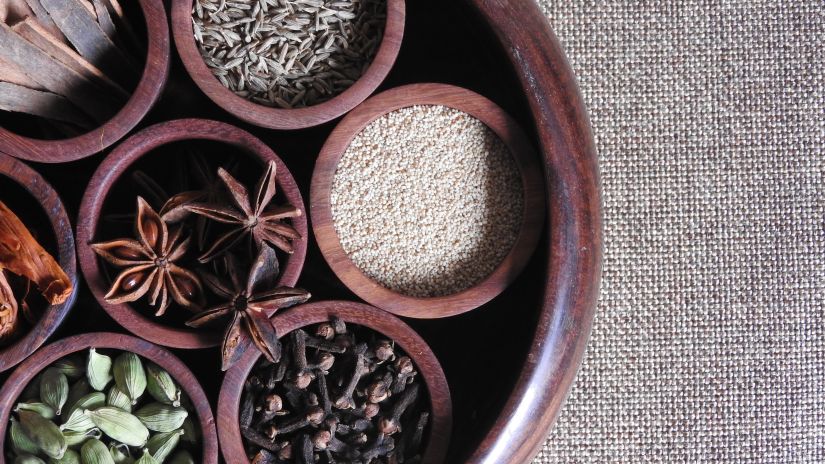 spices in little bowls