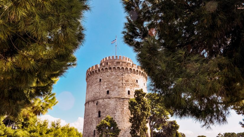 A fort surrounded by trees