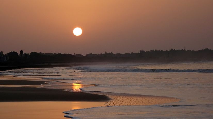 sunset at a beach