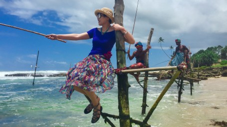 woman taking a selfie on a beach