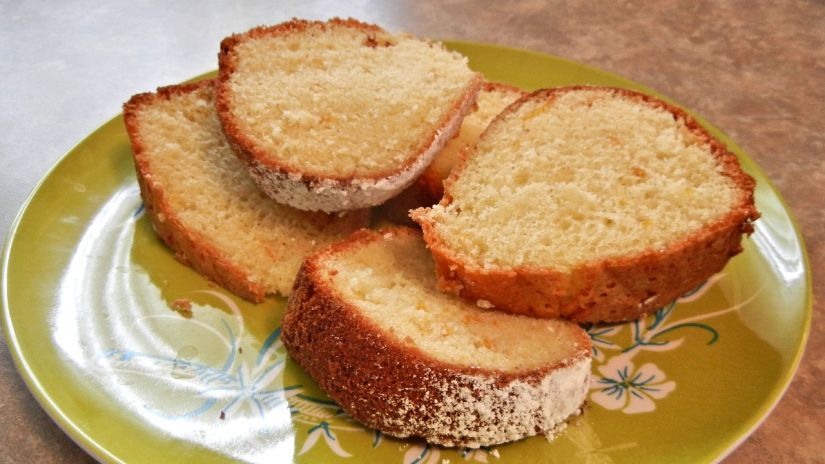 Cheena Poda sweet  is served on a platter.