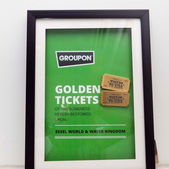 Groupon Golden Tickets award for Essel Word & Water Kingdom