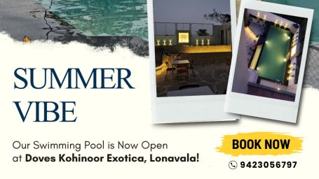 Dive into summer at Doves Kohinoor Exotica, Lonavala! Book your poolside escape today.