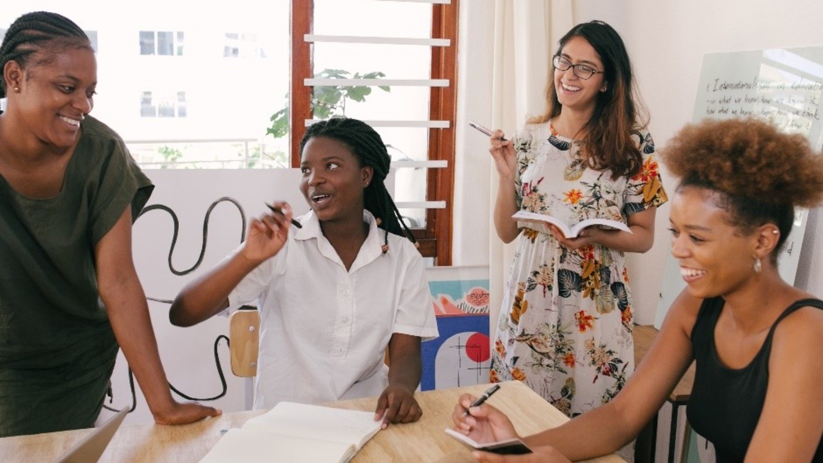 A group of people interacting