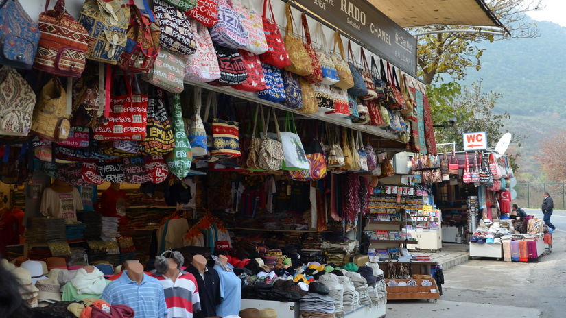 An outside store selling local merchandise