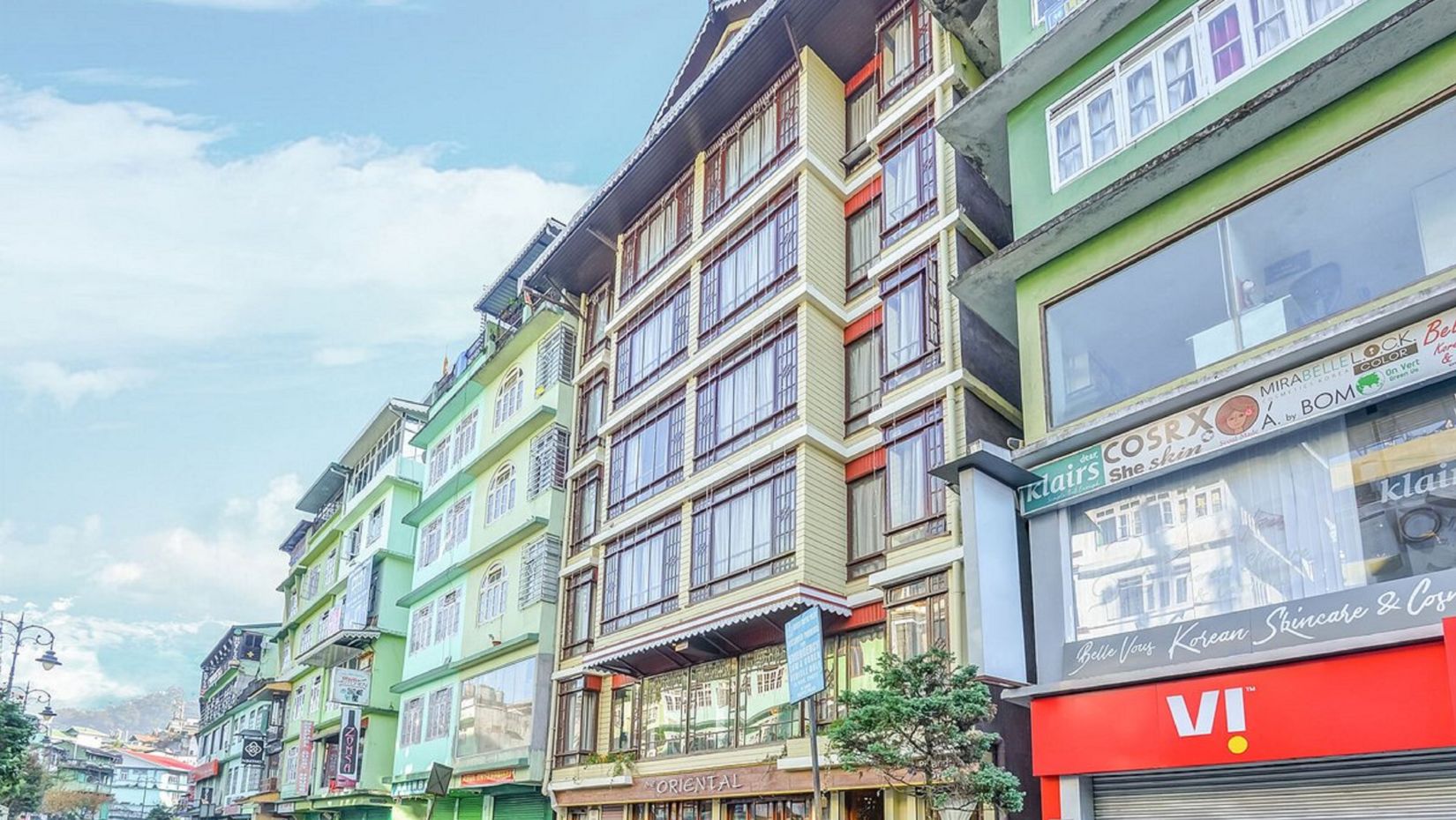 The facade view of the hotel at Sumitel Oriental, Gangtok.